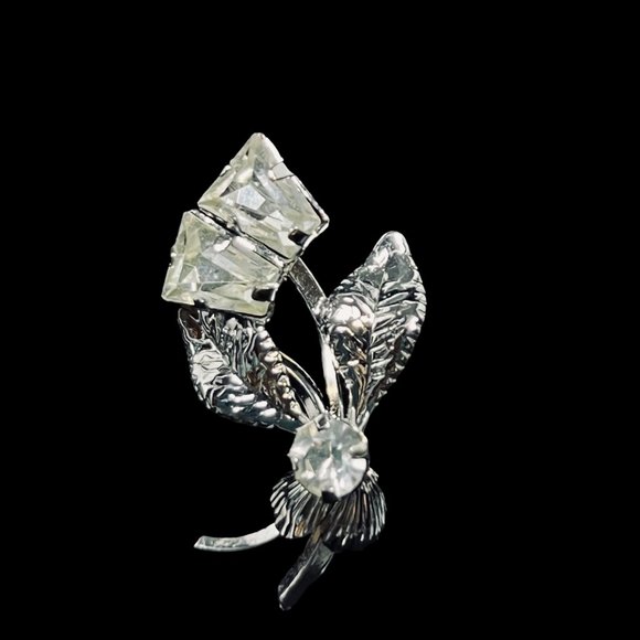 Star Art Sterling Silver Rhinestone Necklace And Screw Back Earrings Set (5120) - Picture 10 of 13